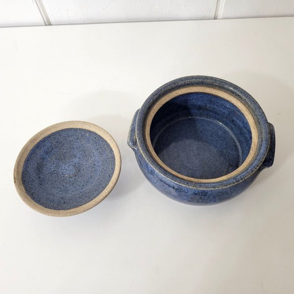 Studio Pottery Small Blue Covered Casserole - Picture 5 of 7